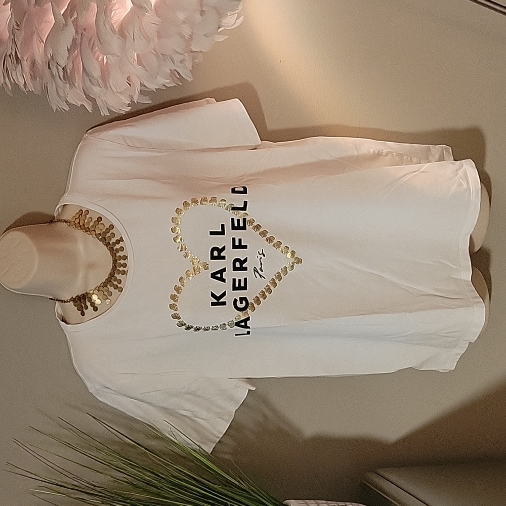 Karl Lagerfield Tee with Necklace